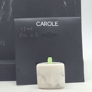 Carole White Faux Marble Resin Ring Size 6.5